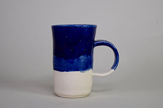 shades of blue tall mug.